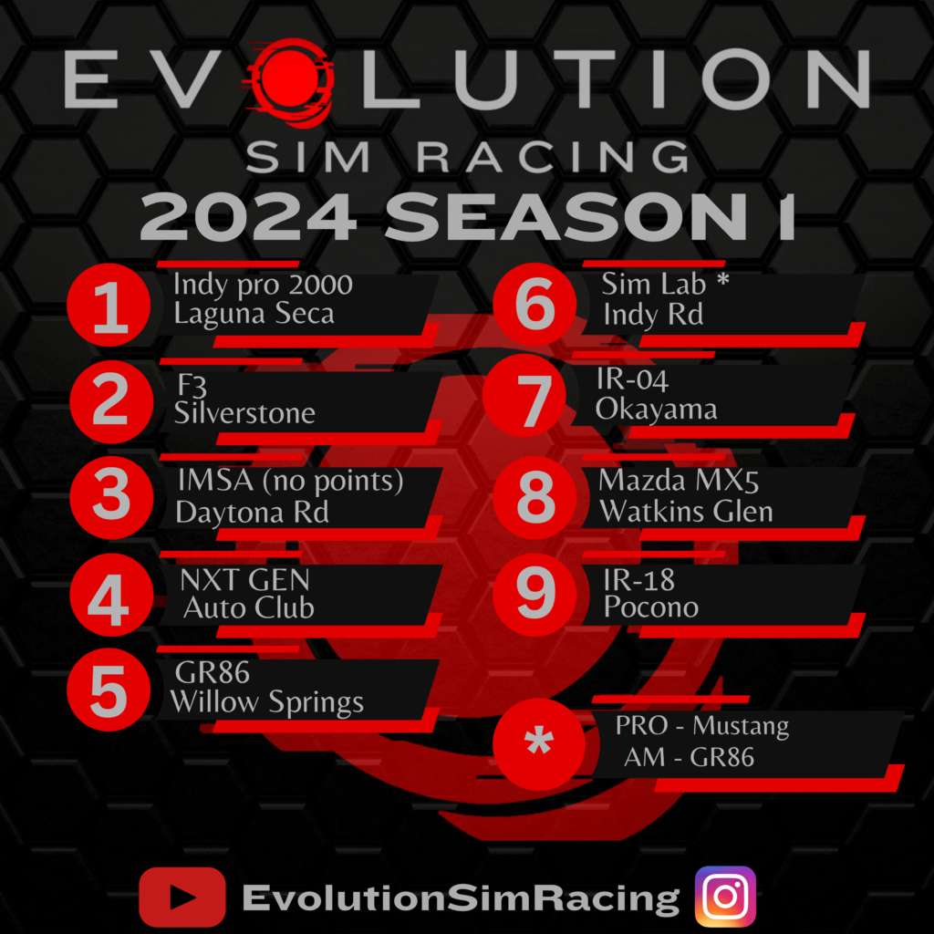 iRacing League 2024 Season 1 Evolution Sim Racing